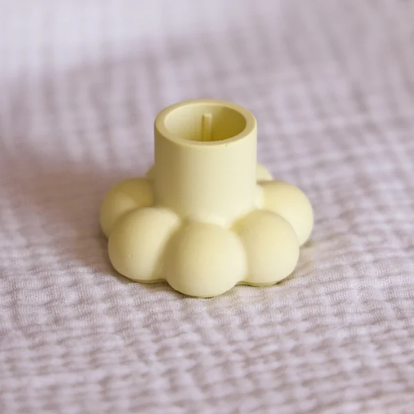 Mini boble lysestake i fargen gul