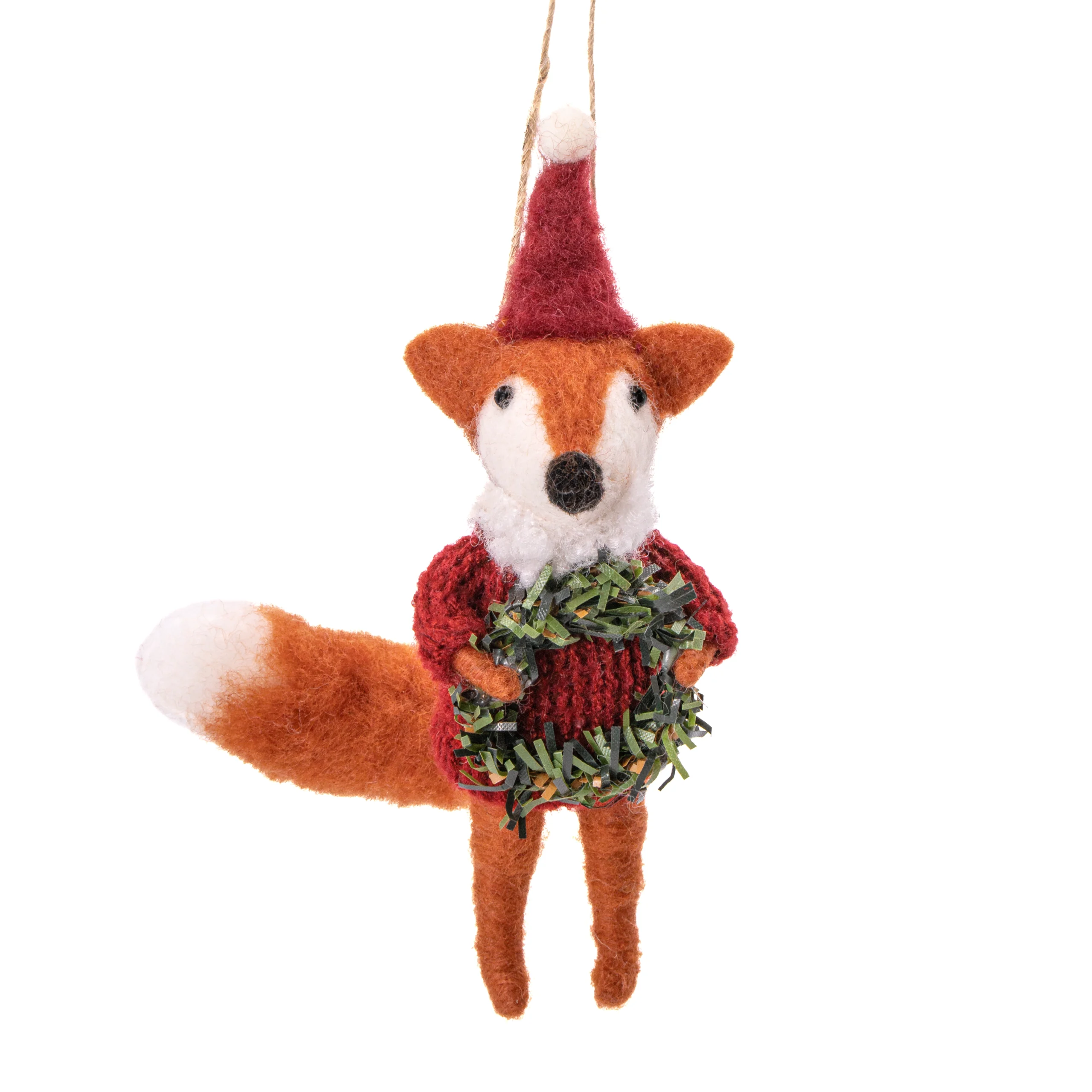 juletrepynt med rev med julekrans