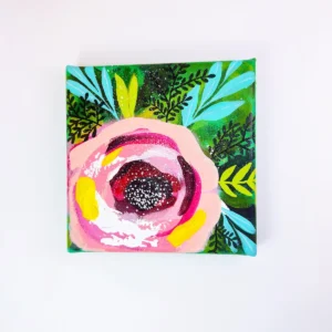 Wild Bloom No. 11 - blush garden, et lite kunstverk på lerret produktbilde